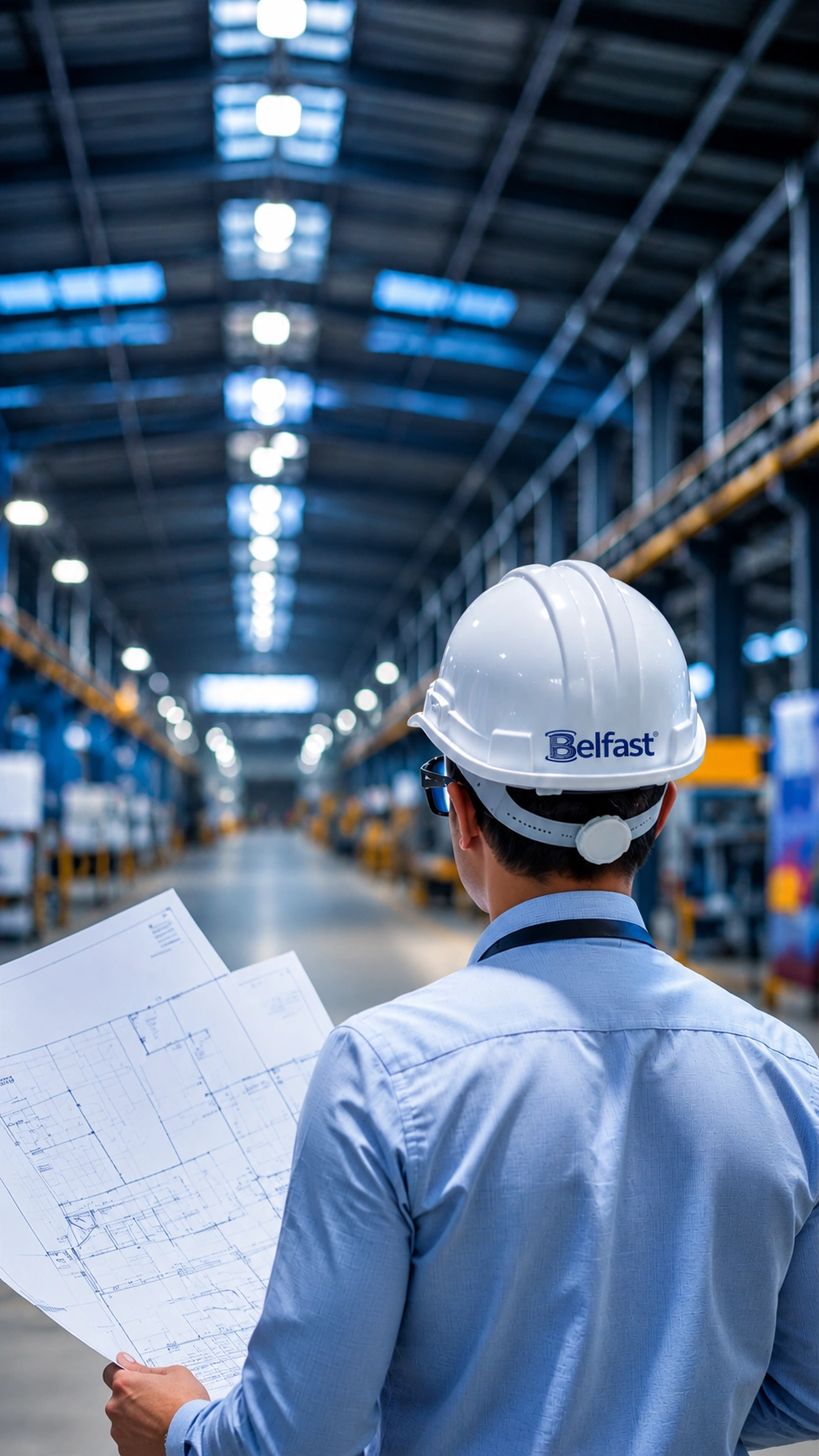 Engineer reviewing Belfast cable solutions for BMS KNX and industrial applications